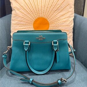 Coach Mini Darcie Tote Crossbody Carryall Teal